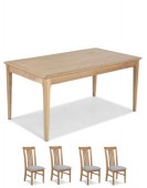 Hayman Oak 160cm Dining Table and 4 Chairs