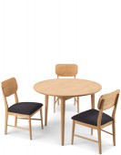 Skiena Oak Circular Dining Table With 2 Chairs