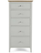Meredith Painted 5 Drawer Tall Chest Of Drawer