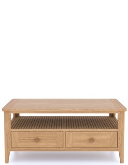 Halmstad Natural Oak 2 drawer Coffee Table
