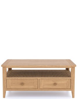 Halmstad Natural Oak 2 drawer Coffee Table