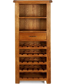 Barham Oak Tall Wine Rack Unit