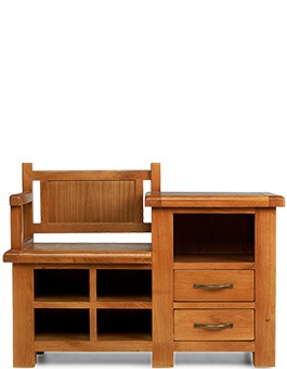 Barham Oak Hall Shoe Storage Bench