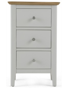 Meredith Painted 3 Drawer Bedside Cabinet