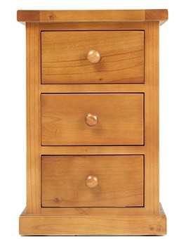 Devon Pine Kids 3 Drawer Bedside Cabinet