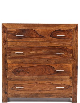 Cube Sheesham 4 Drawer Chest of Drawers