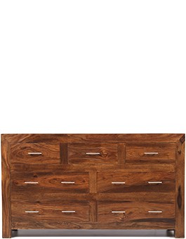 Cube Sheesham 7 Drawer Chest of Drawers