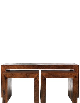 Cube Sheesham Long John Coffee Table