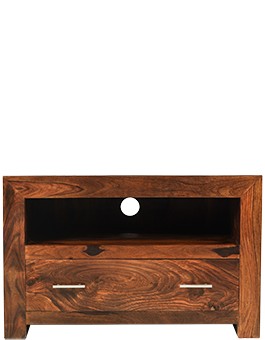 Cube Sheesham Square TV Stand