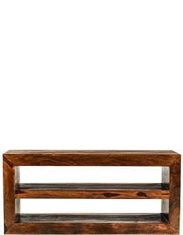 Cube Sheesham Open Media TV Unit
