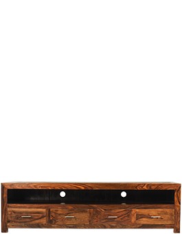 Cube Sheesham Long Plasma TV Cabinet