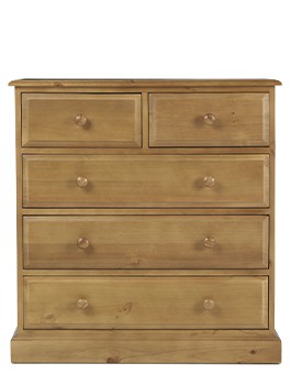 Essentials Pine 2 Over 3 Drawer Chest of Drawers