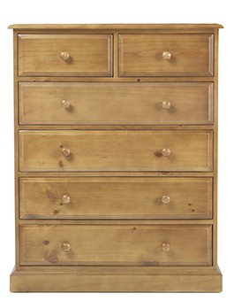 Essentials Pine 6 Drawer Chest of Drawers