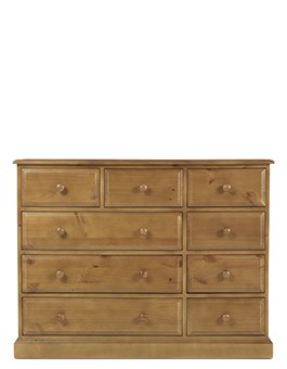 Essentials Pine 9 Drawer Chest of Drawers