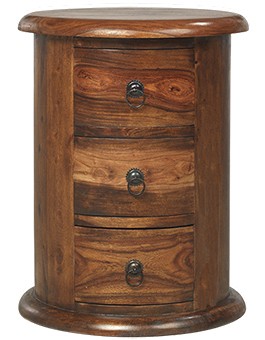 Jali Sheesham 3 Drawer Drum Chest of Drawers