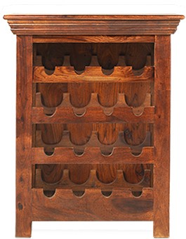 Jali Sheesham Wine Rack