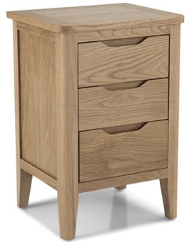 Kutaz Oak 3 Drawer Bedside