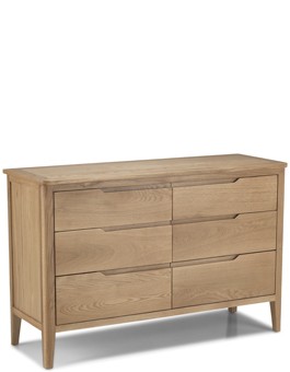 Kutaz Oak 6 Drawer Wide  Chest