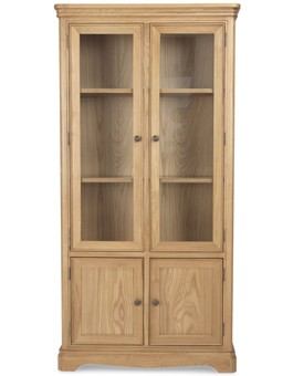 Kilmar Natural Oak Living & Dining Glass Display Cabinet