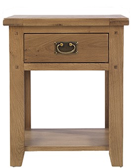 rustic oak lamp table