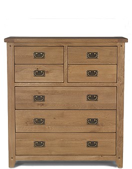 Rustic Oak 4 Over 3 Chest of Drawers