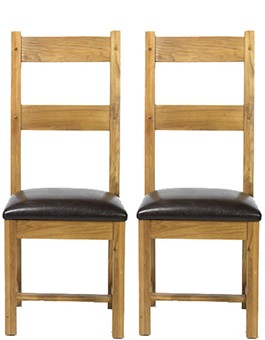 Barham Oak Dining Chairs - Pair