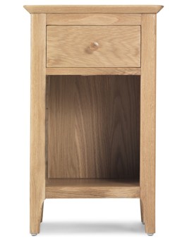 Hayman Oak Small Bedside Cabinet with Drawer