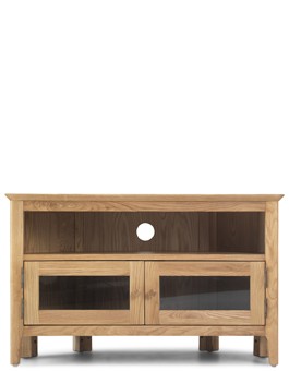 Hayman Oak Corner TV Unit with Doors