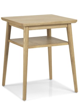 Skiena Oak Lamp Table With Shelve