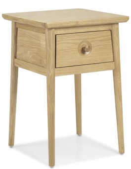 Skiena Oak Lamp Table With Drawer