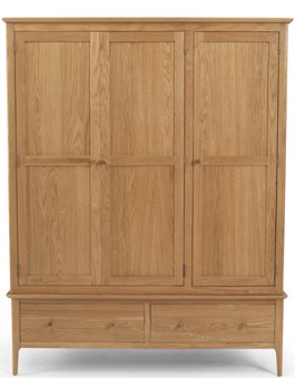 Kassay Oak Triple Wardrobe