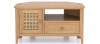 Halmstad Natural Oak Corner TV Unit