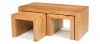 Cube Solid Oak Long John Nest Coffee Table Angle