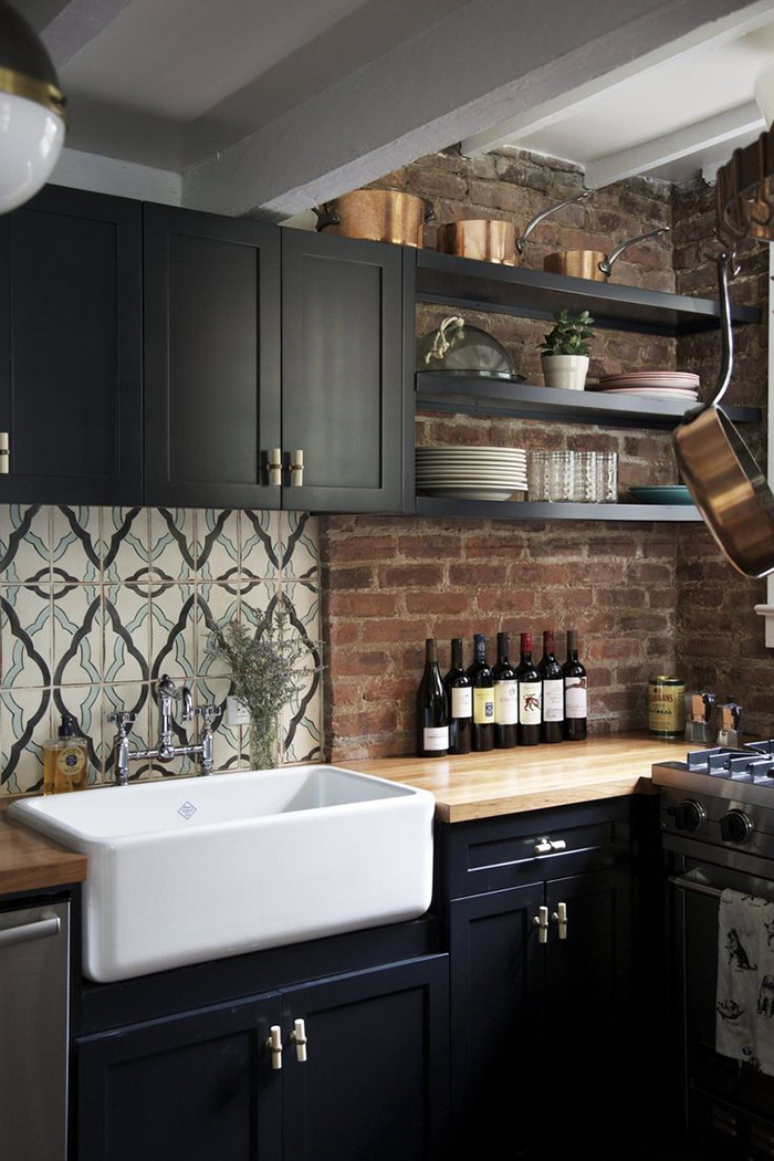 Encaustic tiles in the kitchen